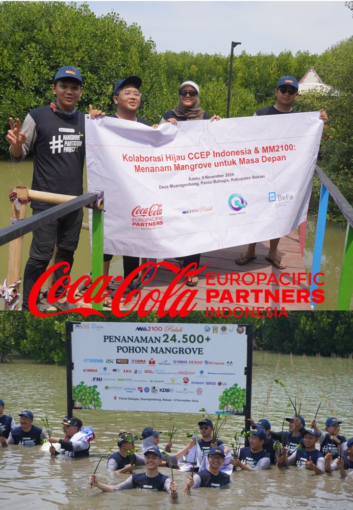 Penanaman 300 bibit Mangroves bersama MM2100